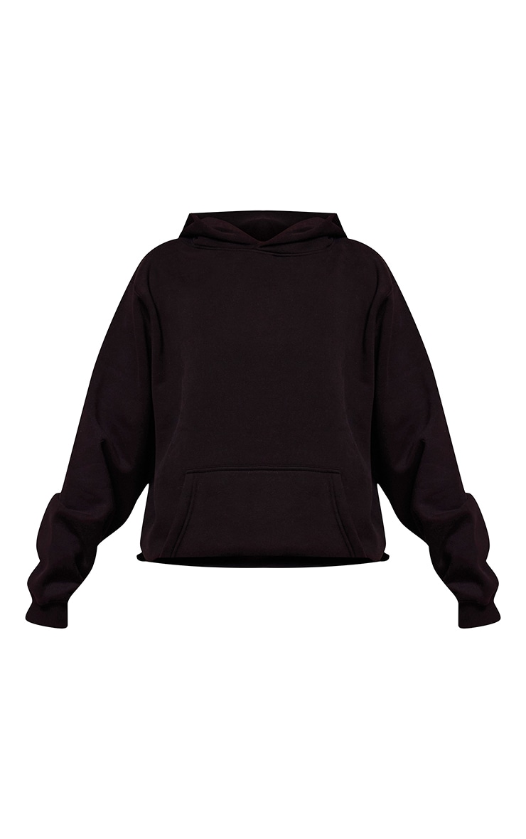Hoodie pullover en coton polaire noir image 5