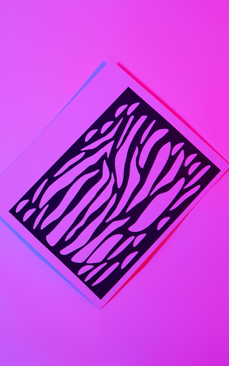 Prettylittlething Zebra Stencil Sticker PrettyLittleThing KSA