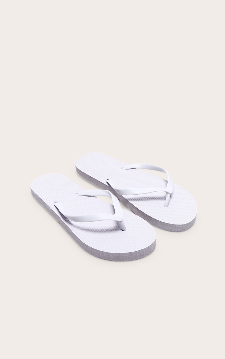 White & Pink Flip Flop 2 Pack | Footwear | PrettyLittleThing USA