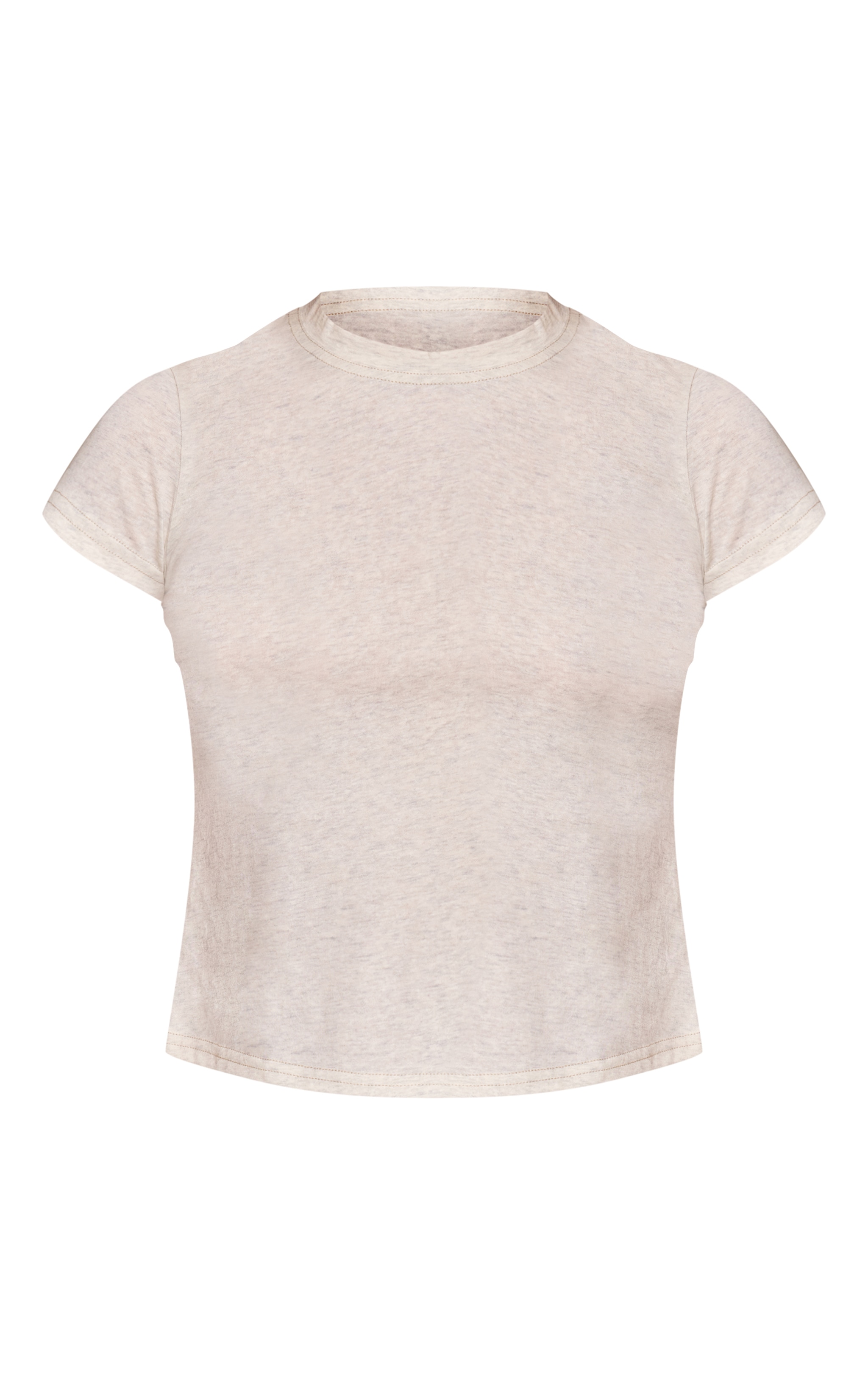 Grey Marl Soft Textured Relaxed Short Sleeve T-Shirt image 5