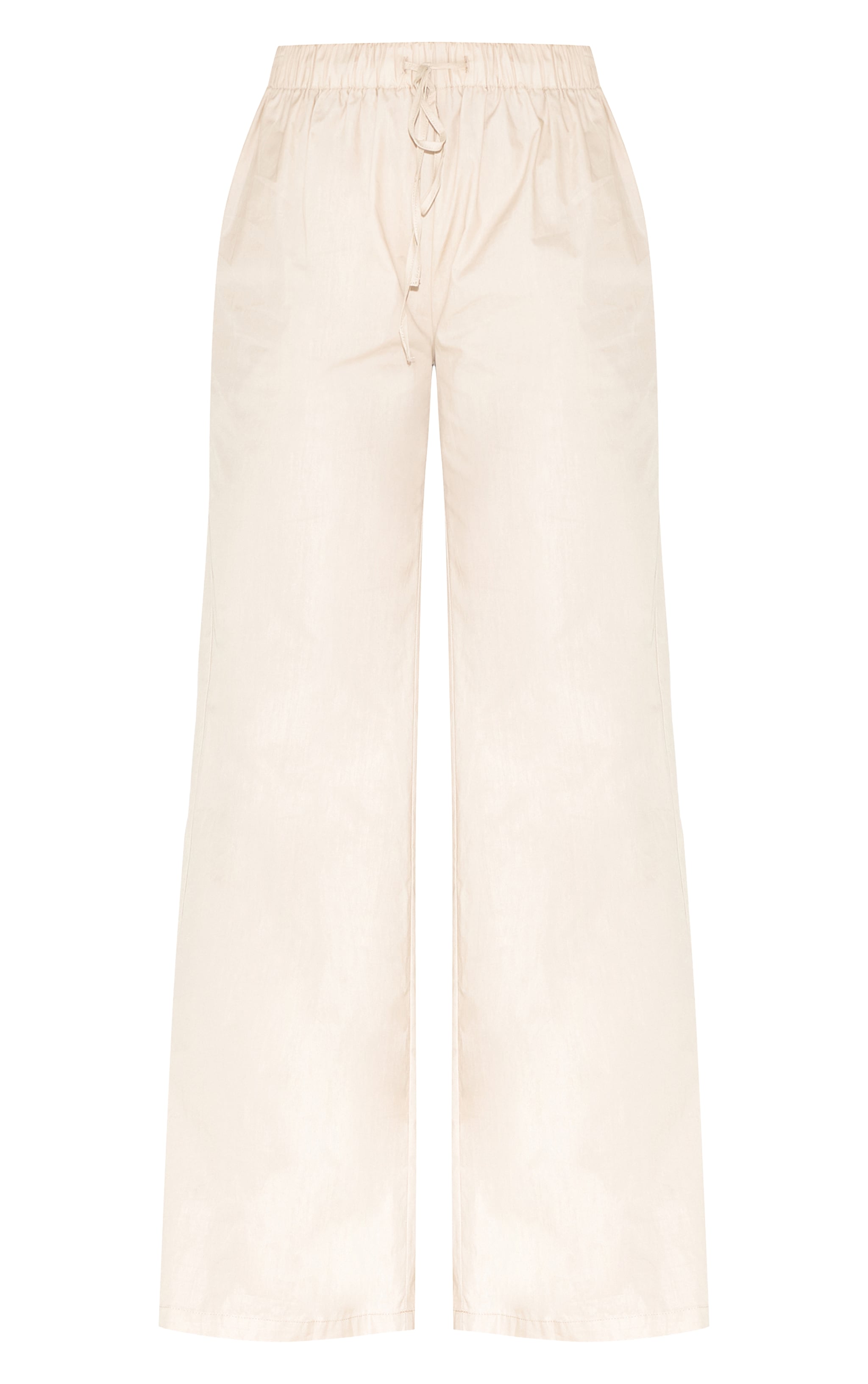 Tall Sand Drawstring Woven Wide Leg Pants image 5