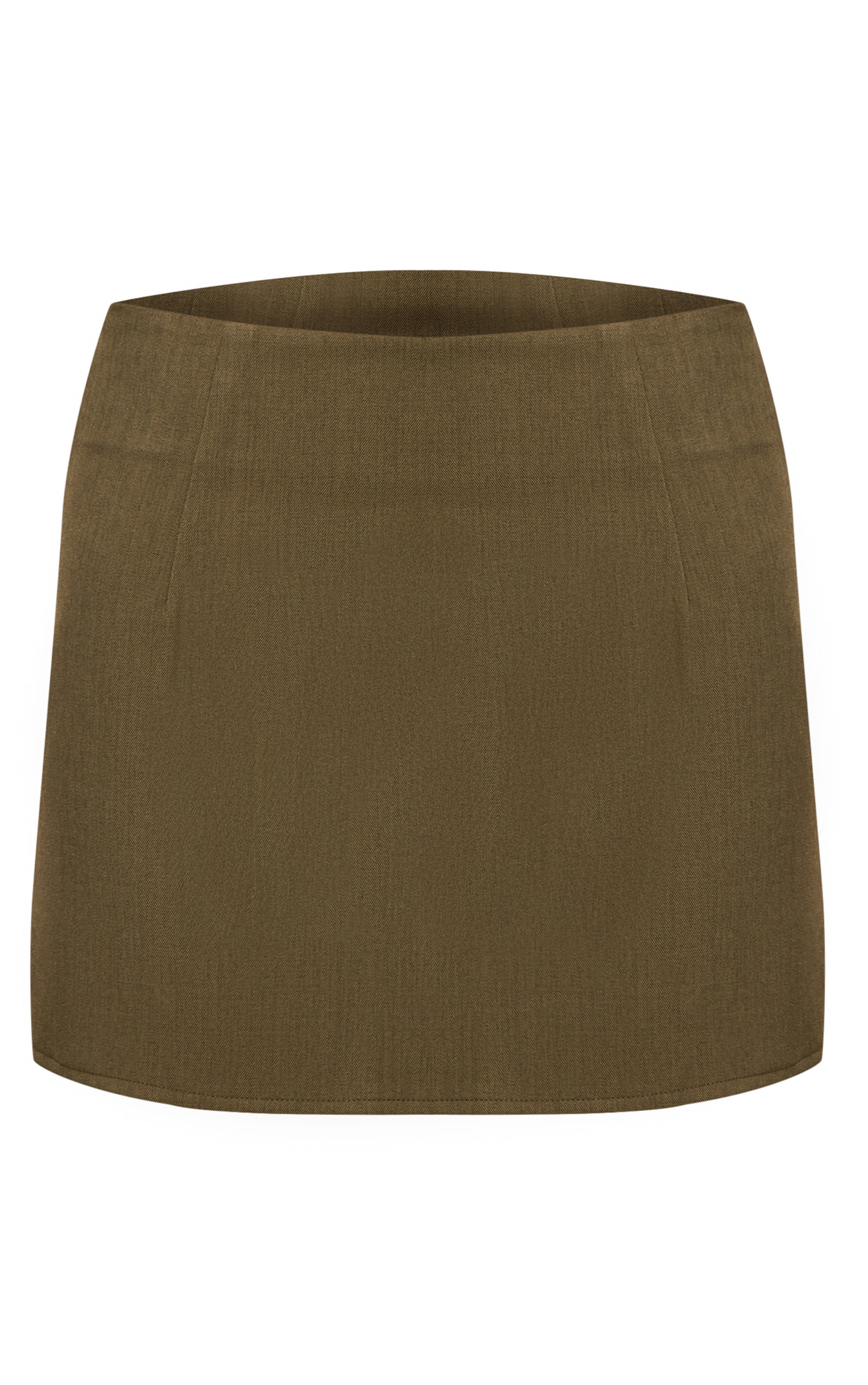 Dark Khaki Tailored Woven Mini Skirt image 6