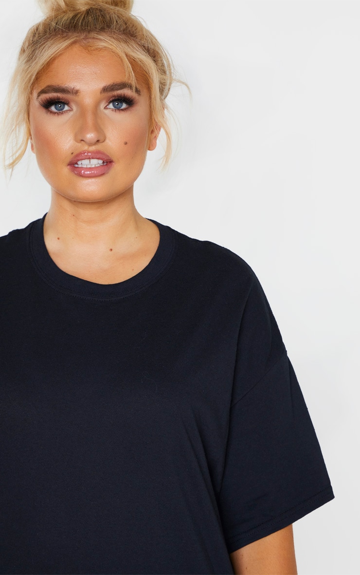 Plus Black Oversized Boxy T Shirt Plus Size PrettyLittleThing