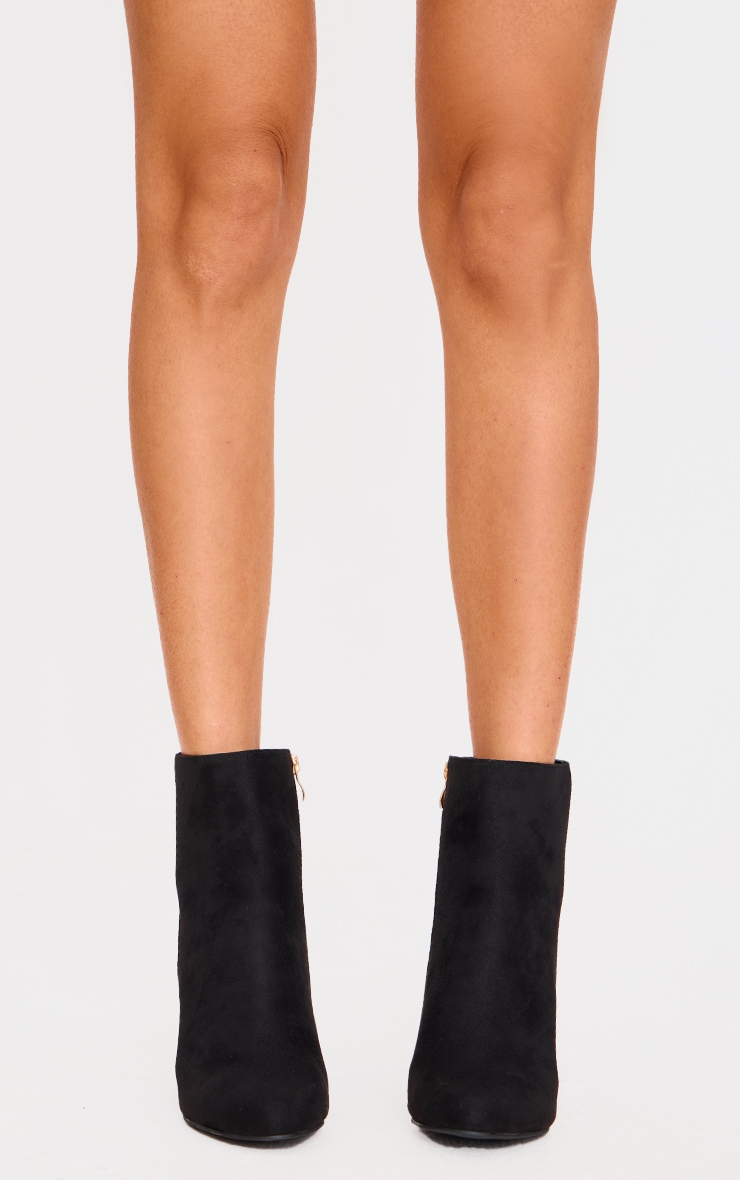 behati black faux suede ankle boots