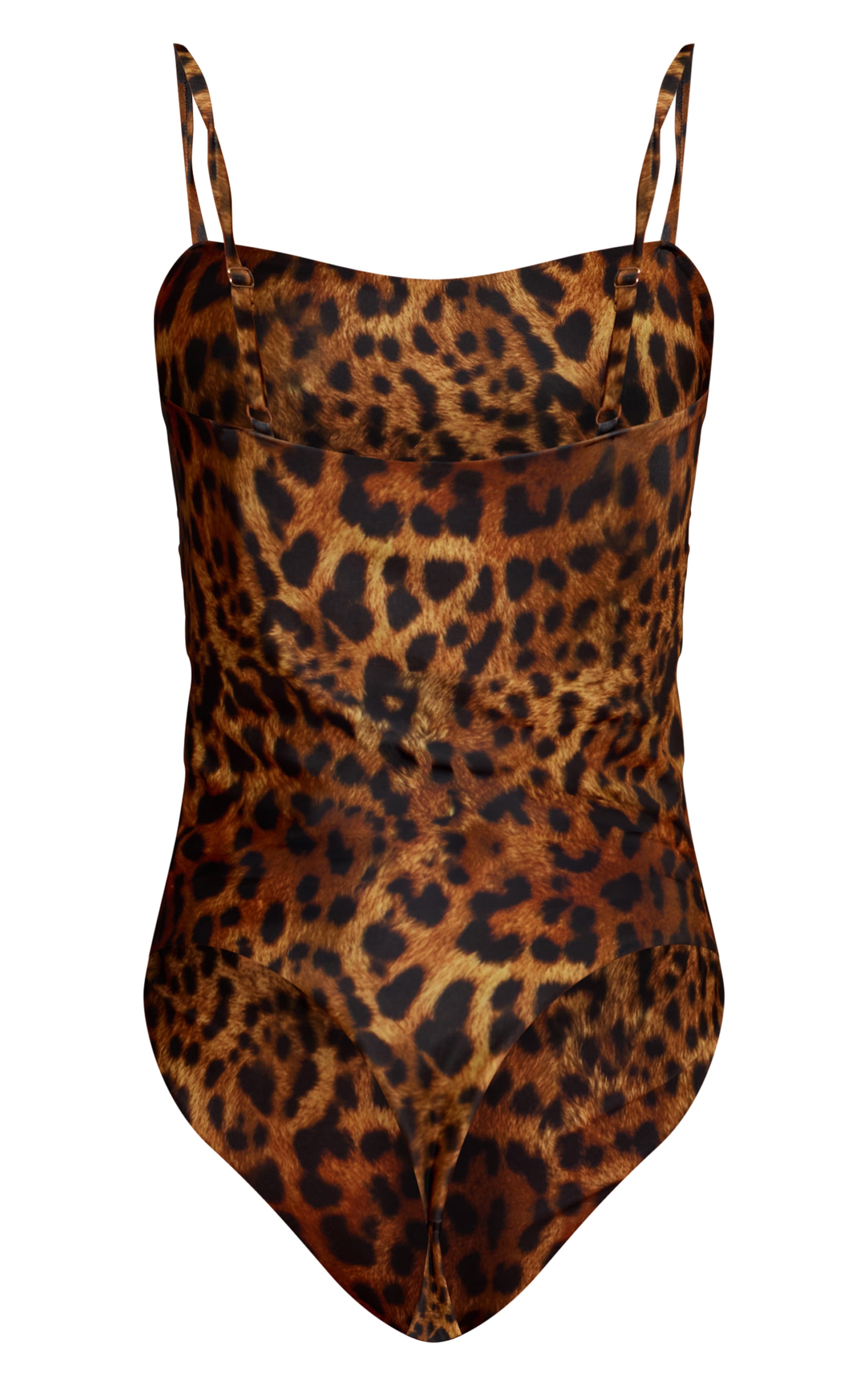 Leopard Print Ruched Side Strappy Swimsuit image 6