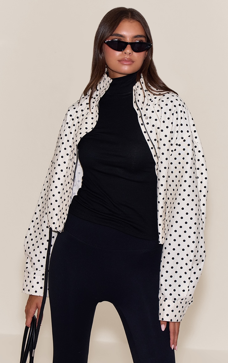 Black Soft Rib High Neck Fitted Long Sleeved Top image 4