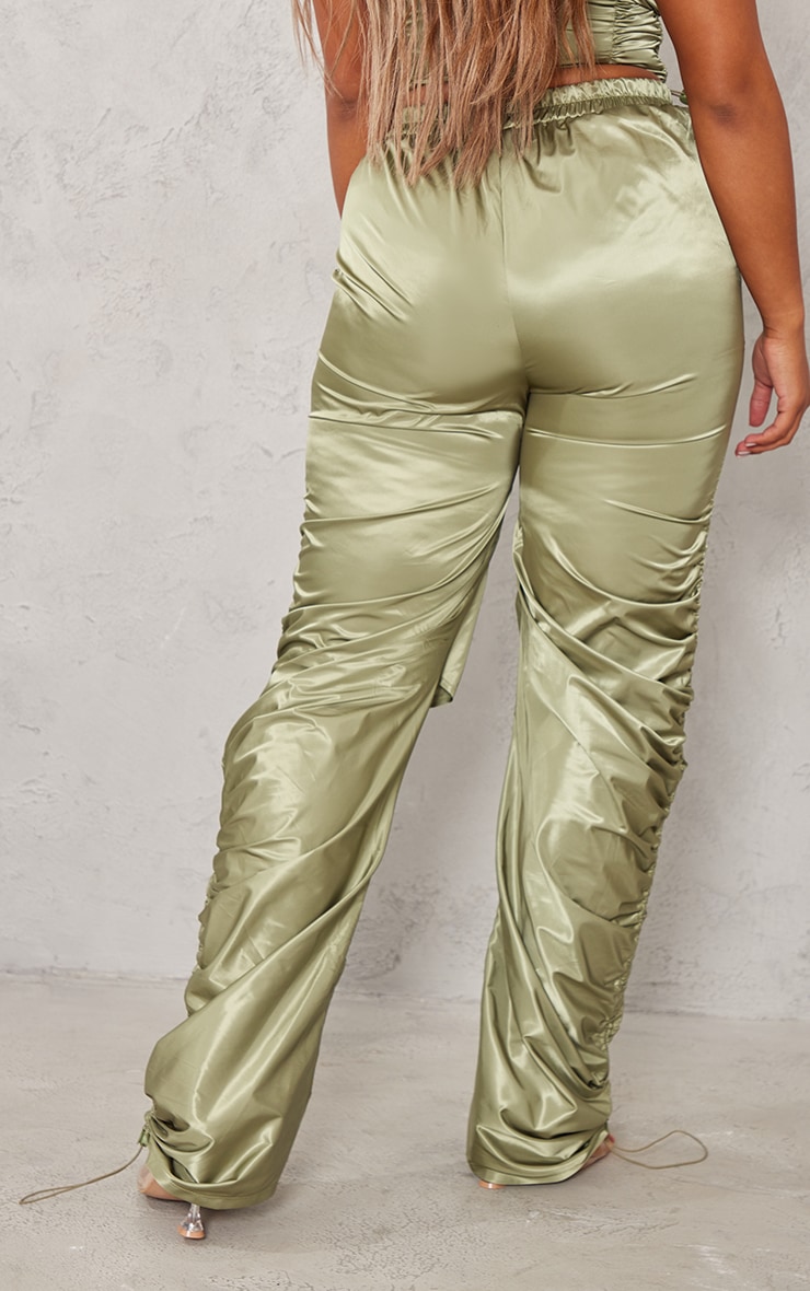 Shape Sage Green Shell Toggle Ruched Sweatpants image 3