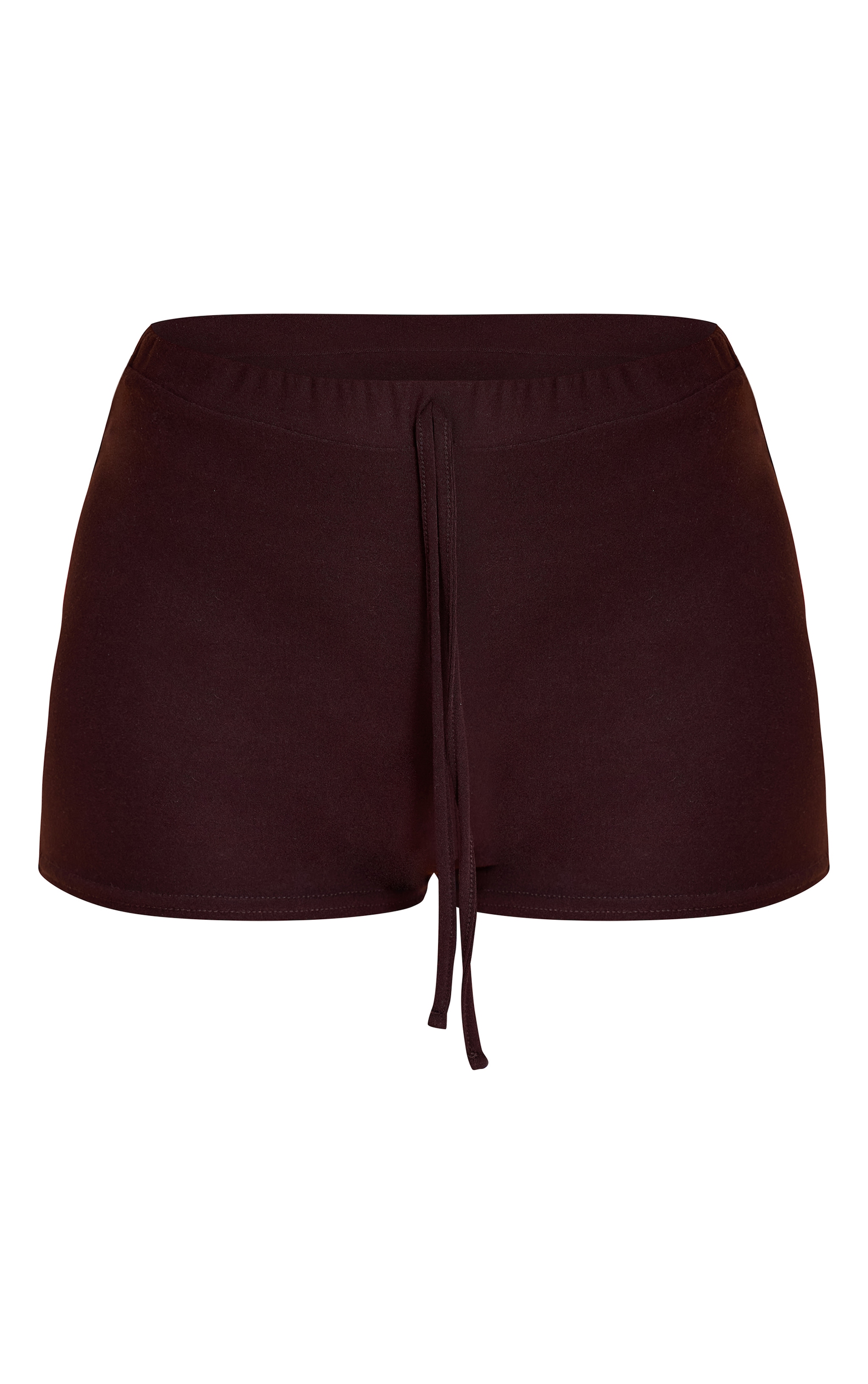 Mini short doux chocolat à taille mi-haute image 6