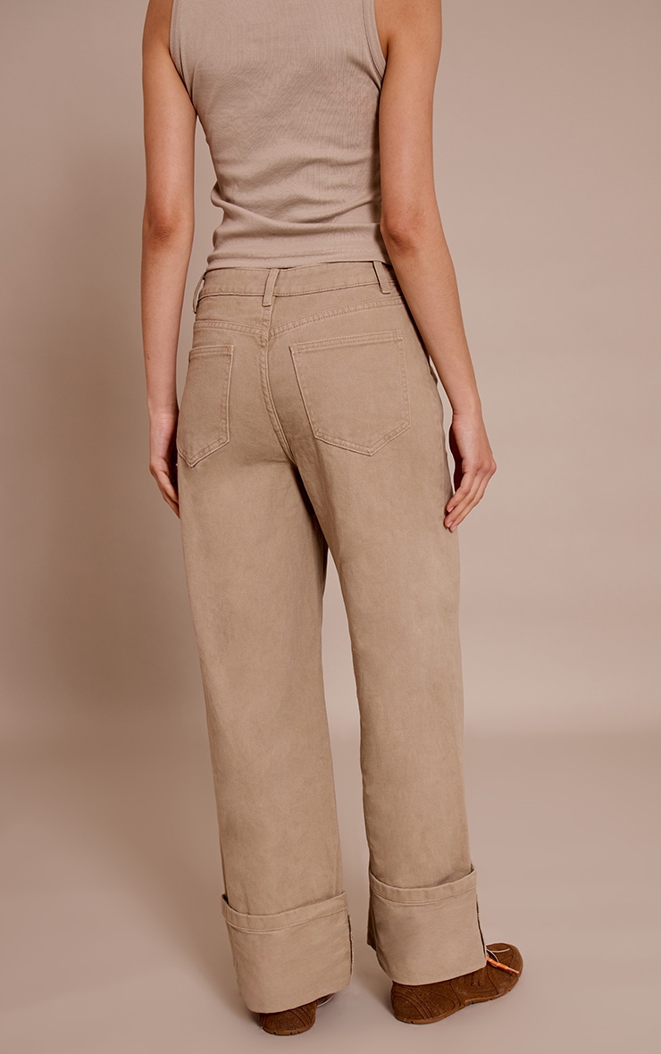 Stone Turn Up Hem Jeans image 3