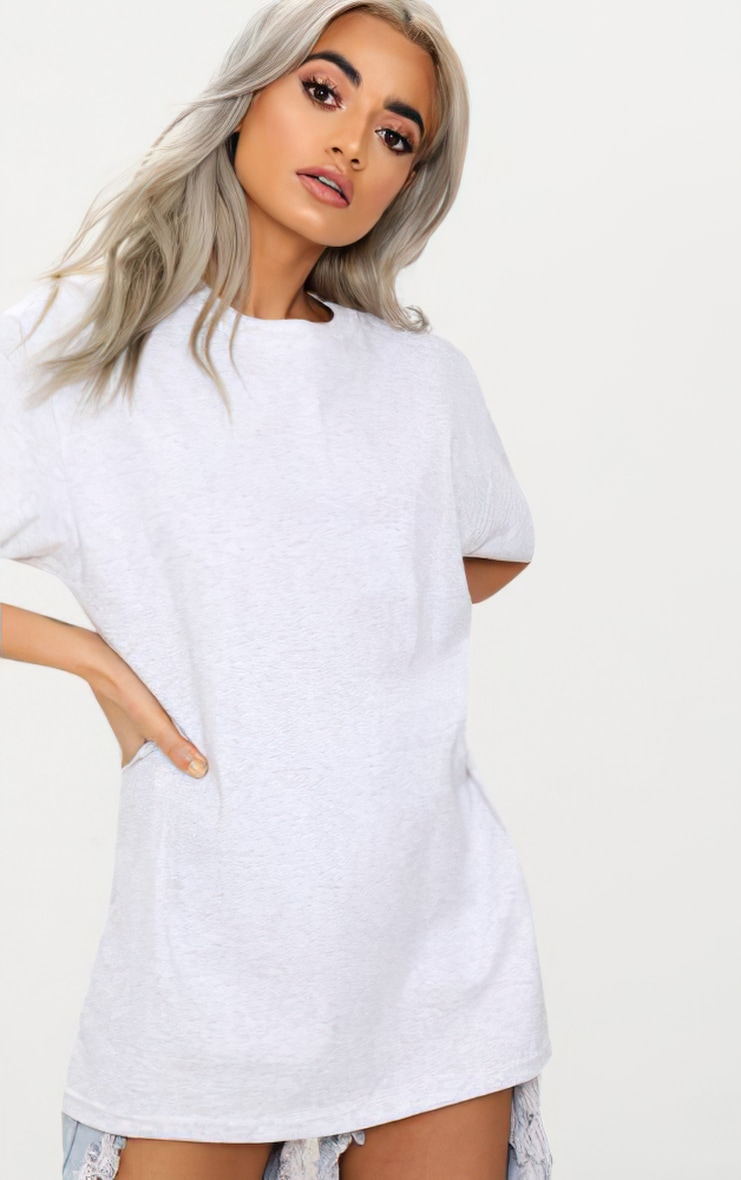 Grey Oversized Boyfriend T Shirt