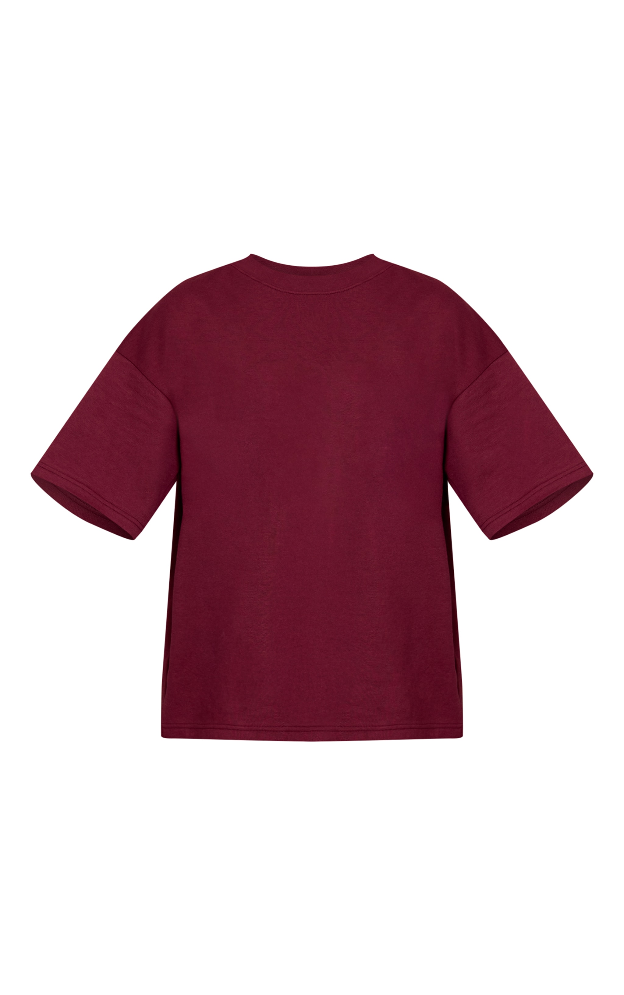 Burgundy Jersey Oversized T Shirt image 5