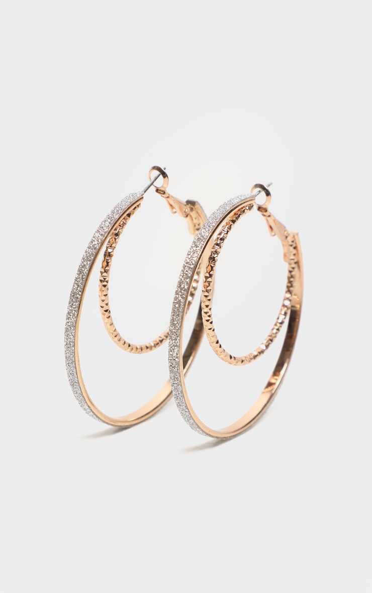 Gold sparkly hoops Clearance