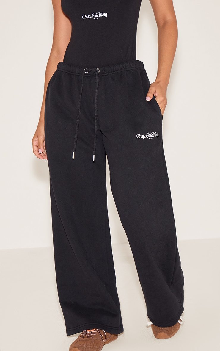 Petite Jogging large noir à logo "PrettyLittleThing" image 2