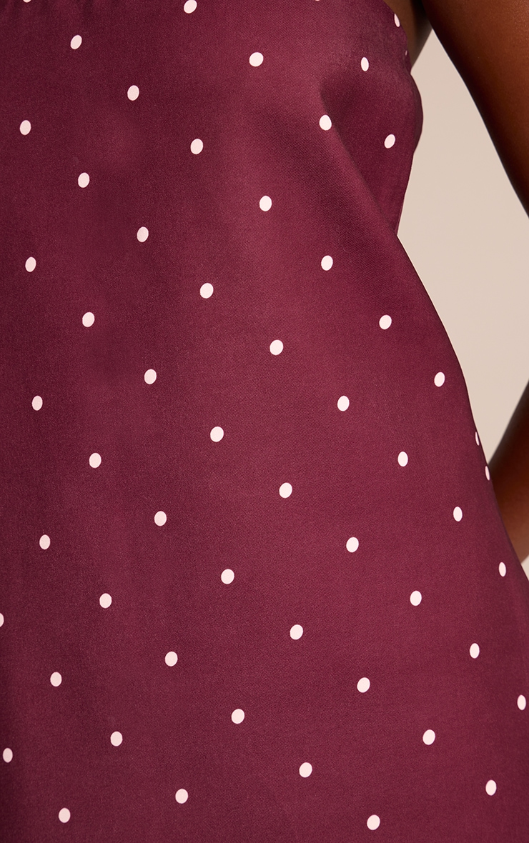 Brown Polka Dot Printed Shift Dress image 4