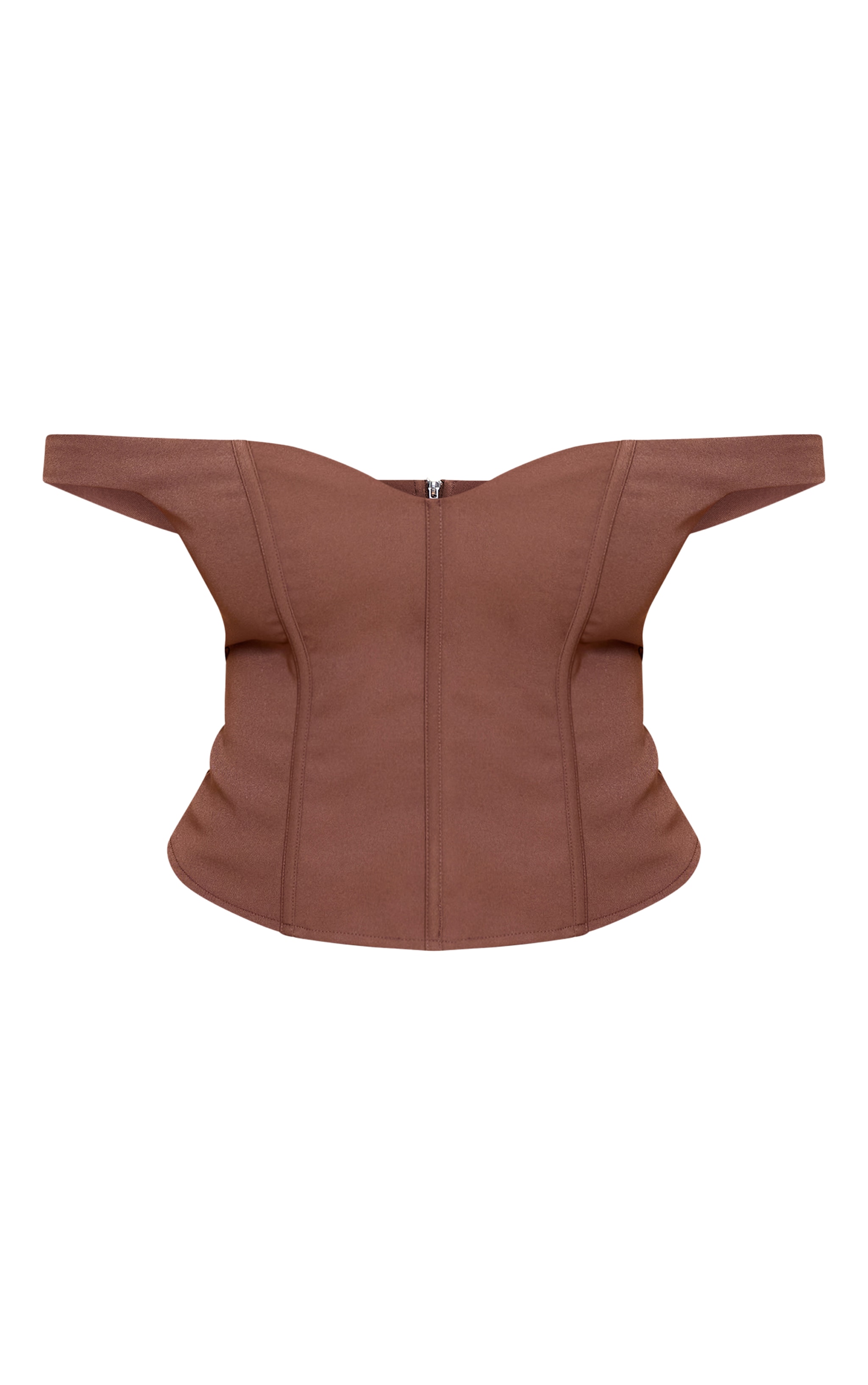 Shape Taupe Bardot Sweetheart Strctured Corset Top image 5