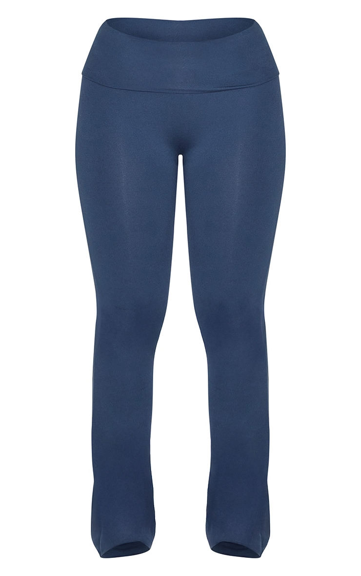Shape Pantalon flare en Sculpt bleu marine à taille repliée image 5