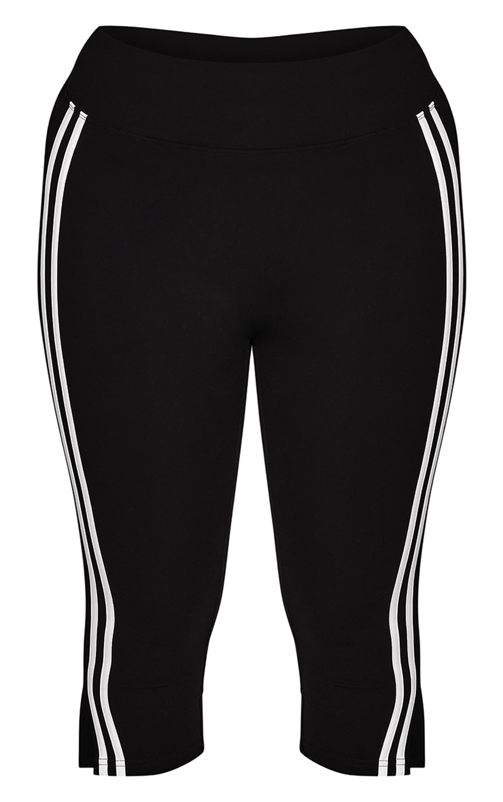 Shape Black Sculpt Contrast Stripe Detail Capris image 5