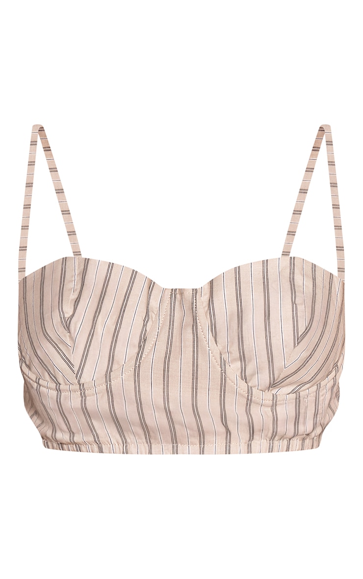 Sage Pinstripe Bralette Top image 5