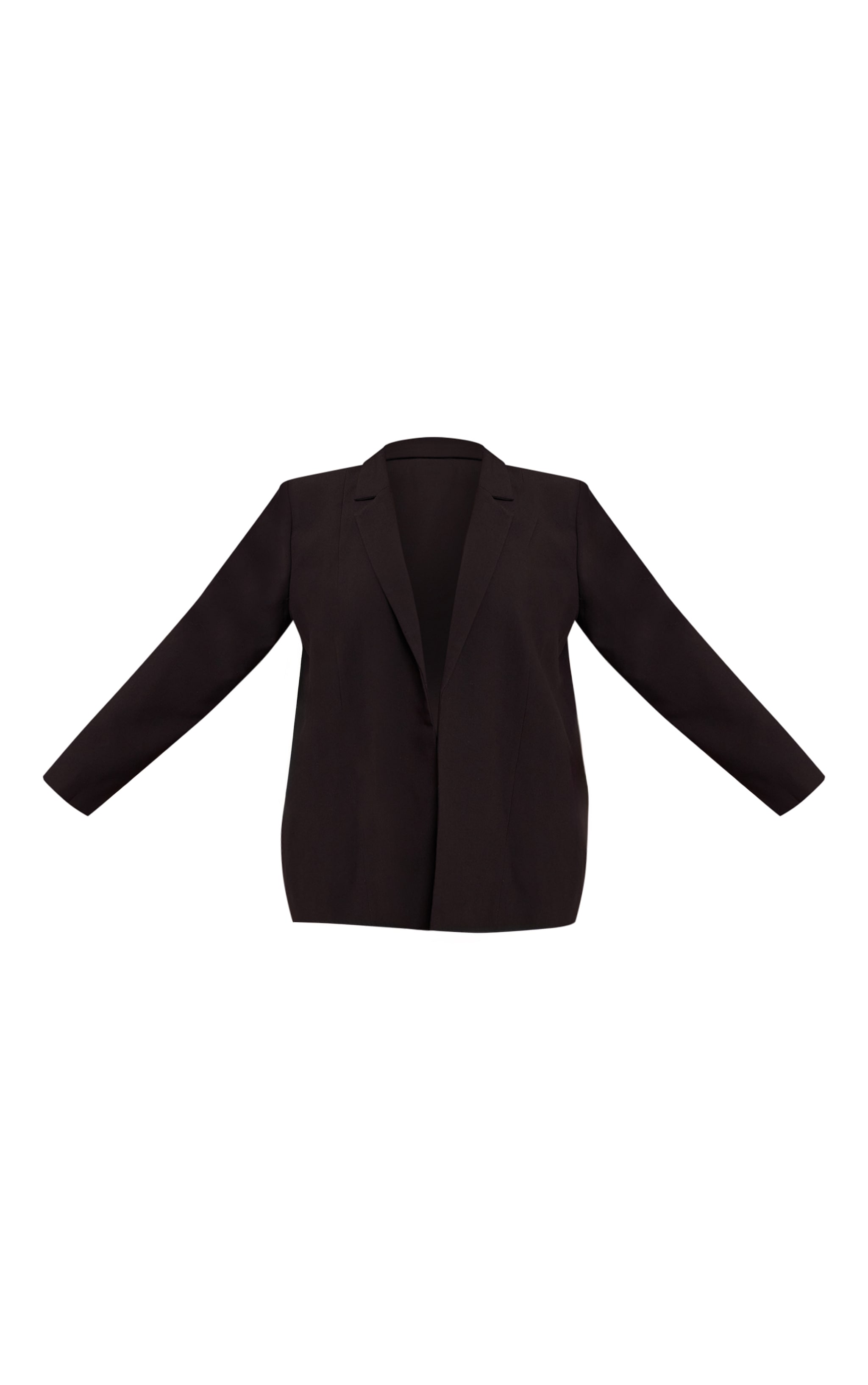Plus Black Tailored Oversized Dad Blazer image 5
