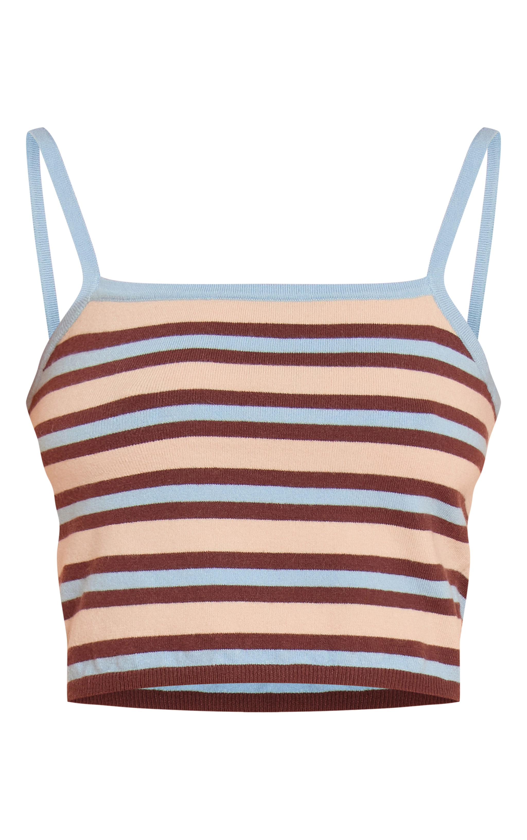 Tall Multi Stripe Knit Crop Top image 5