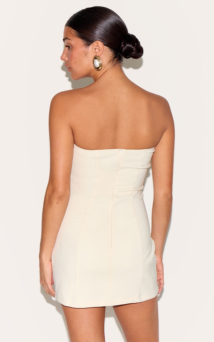 Robe Mini Crème Ajustée, Taille Petite image 2