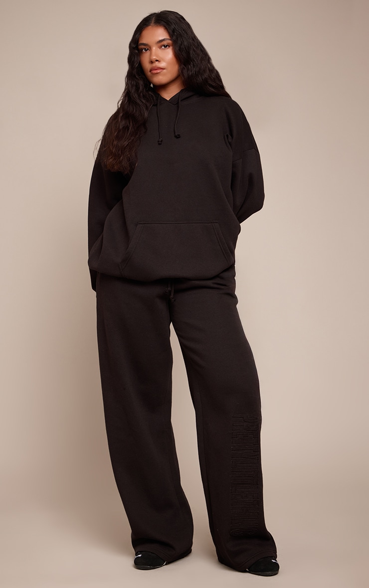 PRETTYLITTLETHING Shape Black Hoodie image 1