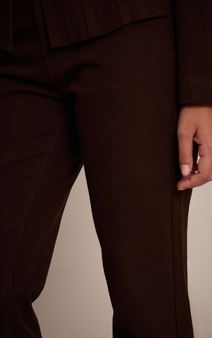 Dark Chocolate High Waist Straight Leg Jeans image 4