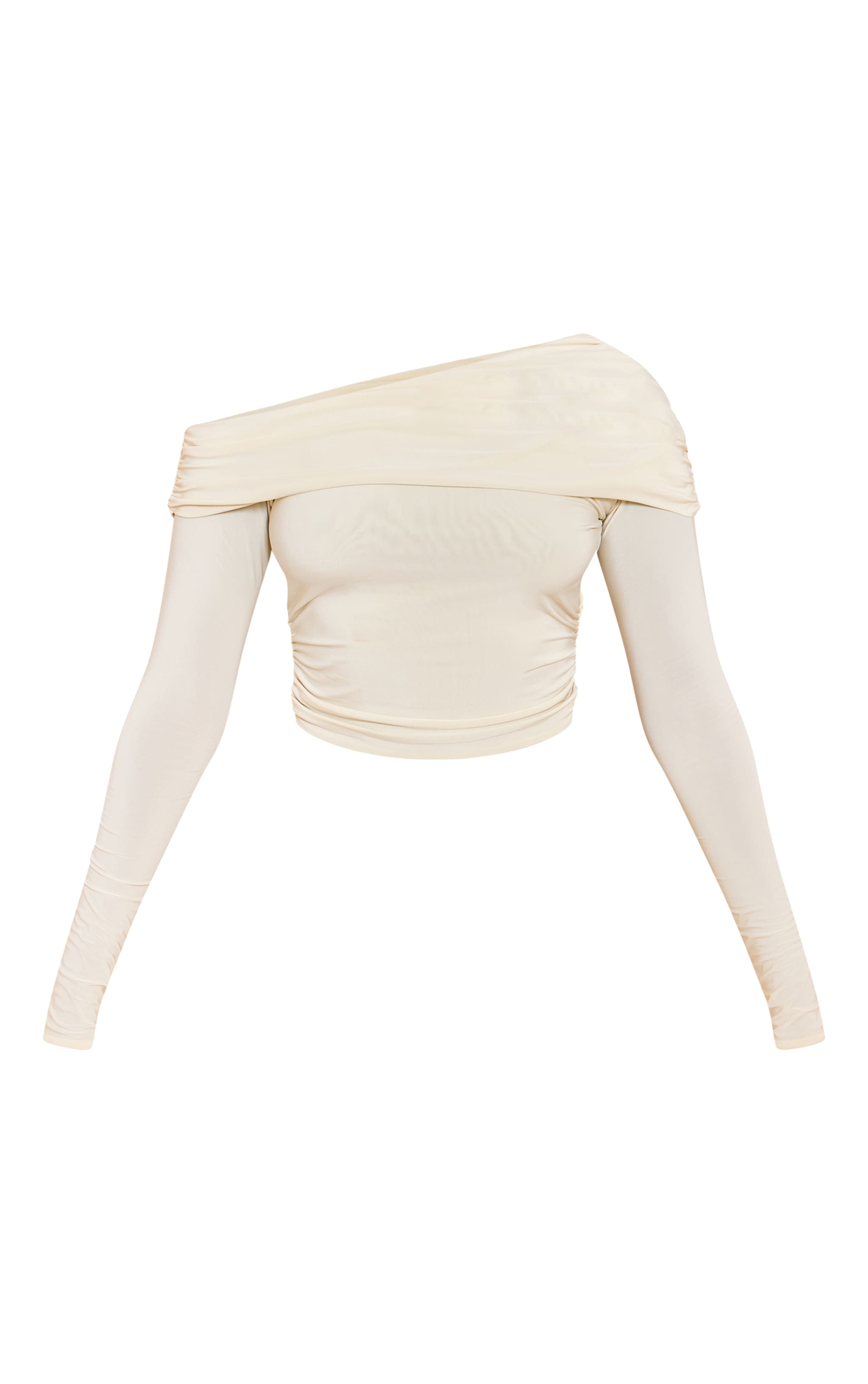 Top moulant en Sculpt mat amande à détail replié image 5