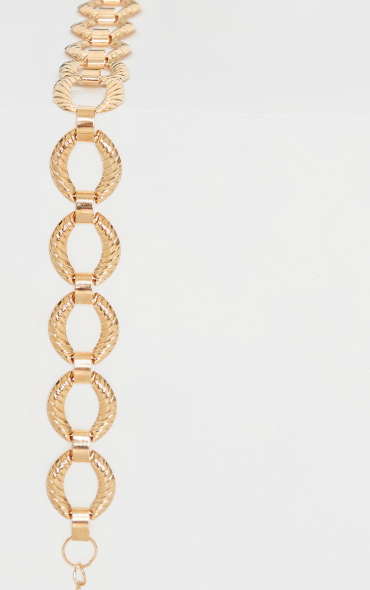 Gold Chunky Round Link Chain Belt PrettyLittleThing