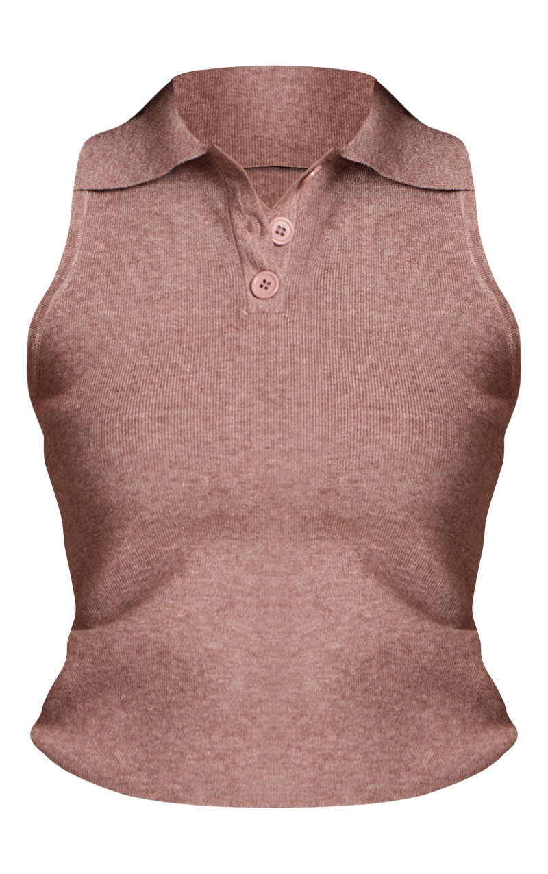 Mocha Double Collar Tee 6277 main image 1