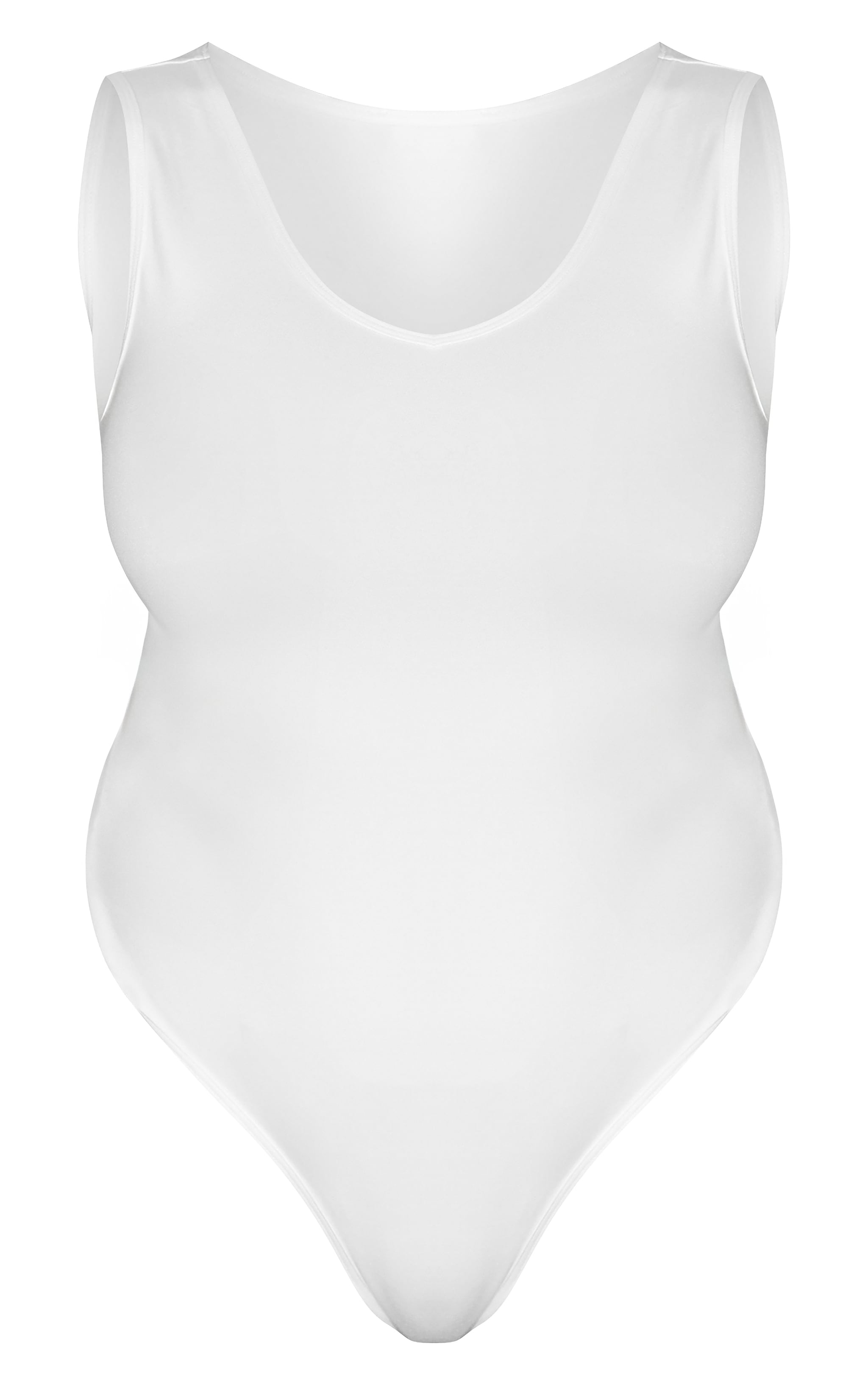Shape White Sculpted V Neck Sleeveless Bodysuit image 5