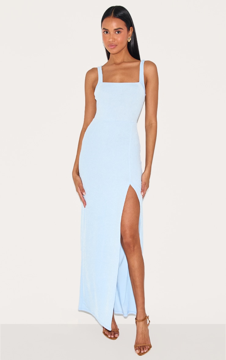 Light Blue High Neck Dress Formal Dress High Neck Homecoming Dresses  Homecoming Dress Light
