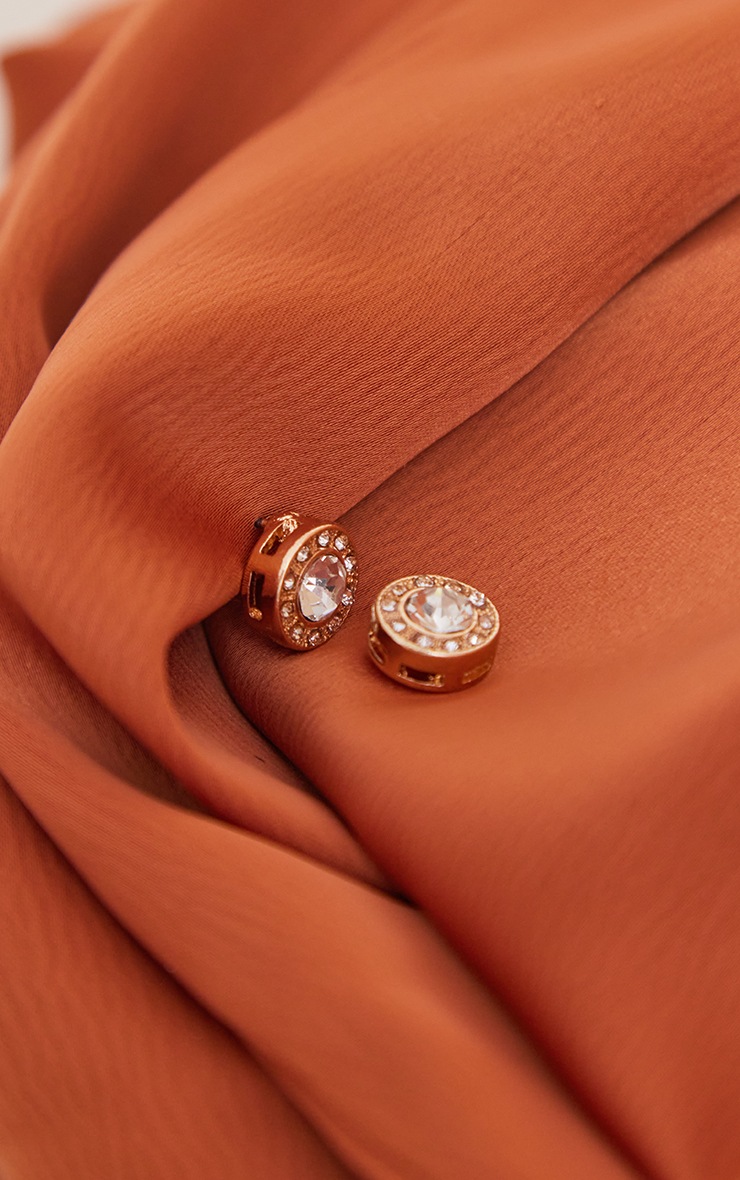 Recycled Crystal Stud Earrings Accessories PrettyLittleThing