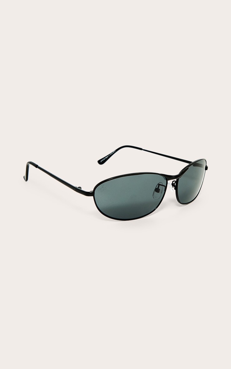 Jeepers Peepers Black Round Skinny Frame Sunglasses image 3