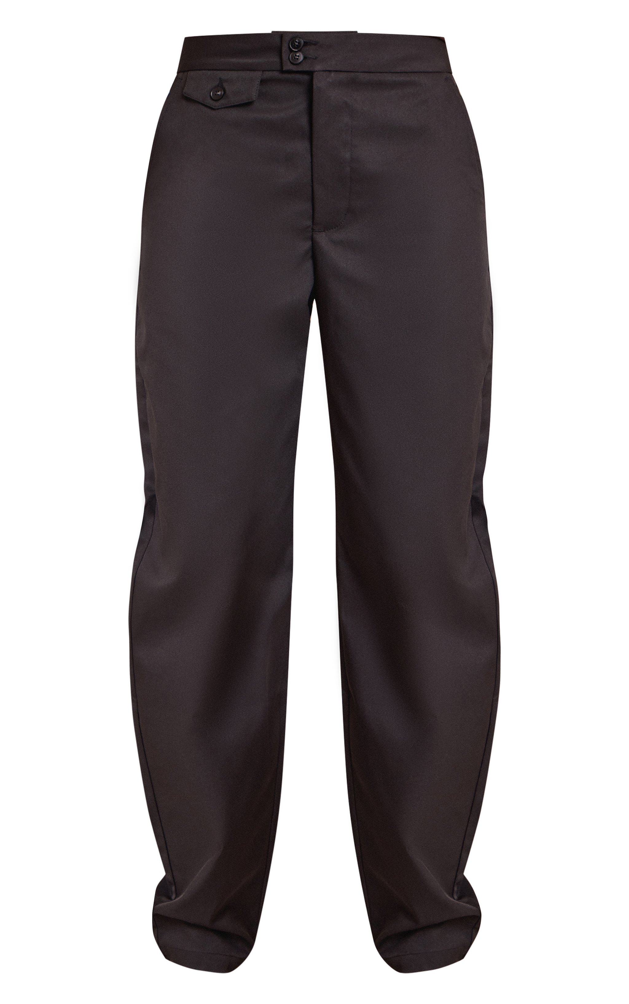 Tall Black Woven Button Pants image 5