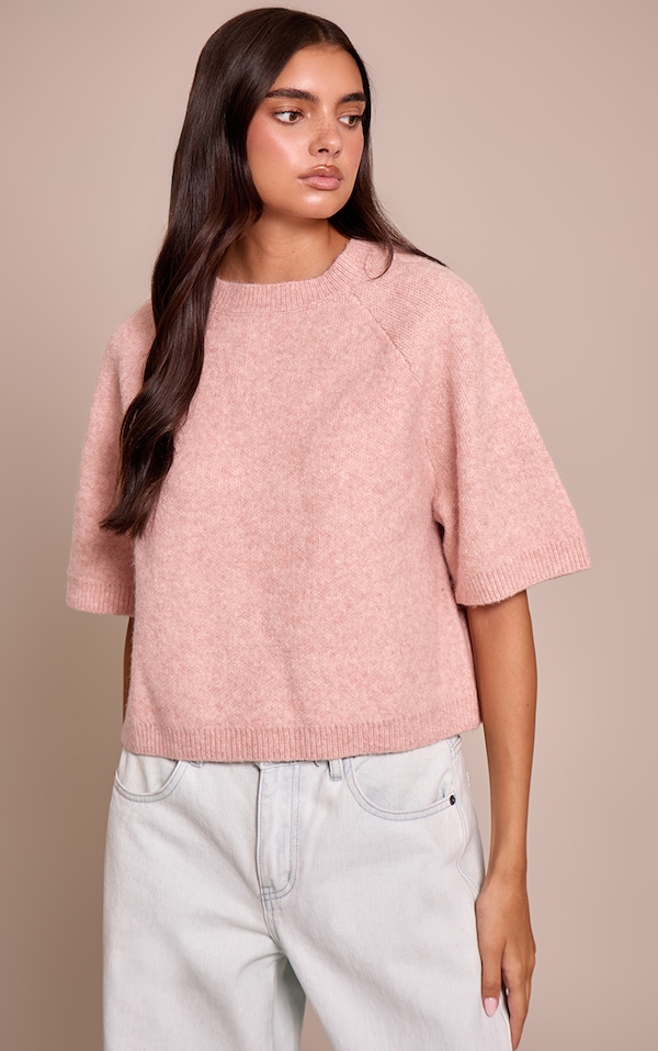 soft Pink Soft Knit T-shirt