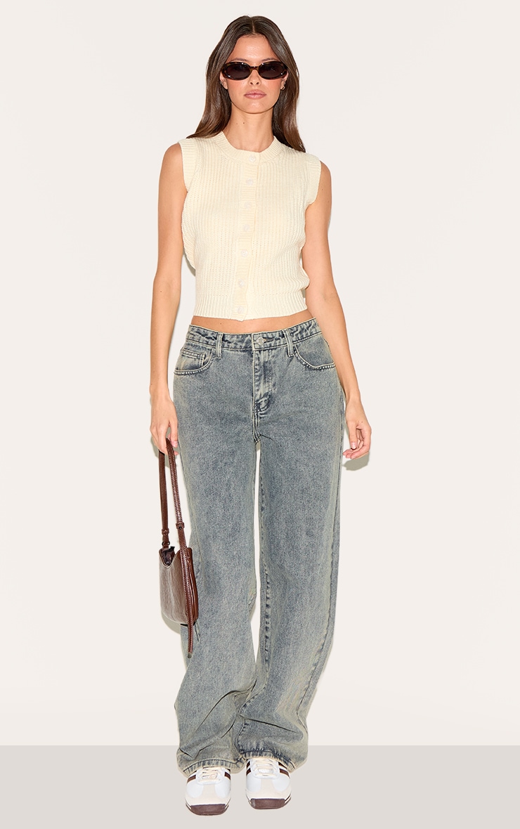 Vintage Mid Rise Straight Leg Jeans image 1