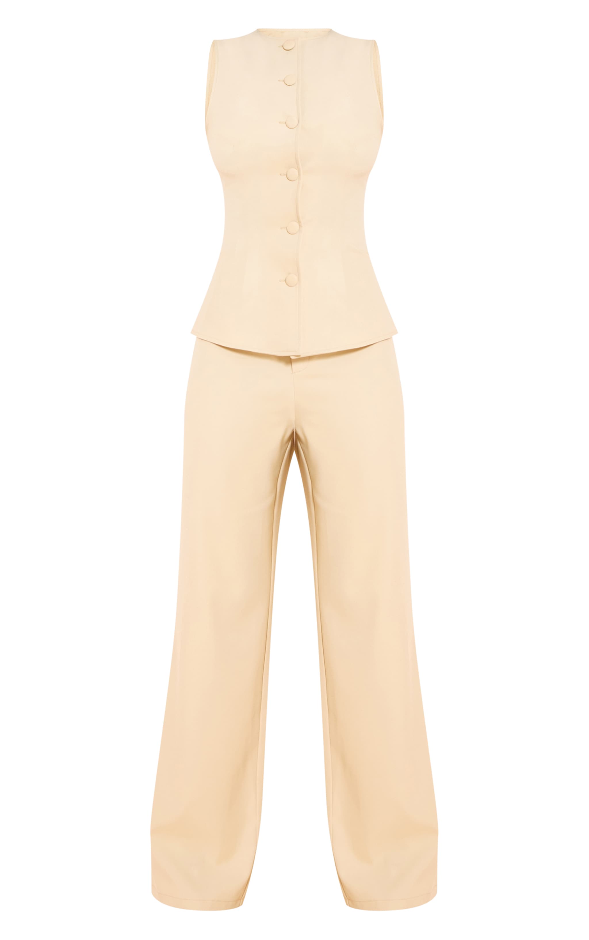 Lemon High Neck Waistcoat Straight Leg Jumpsuit image 5