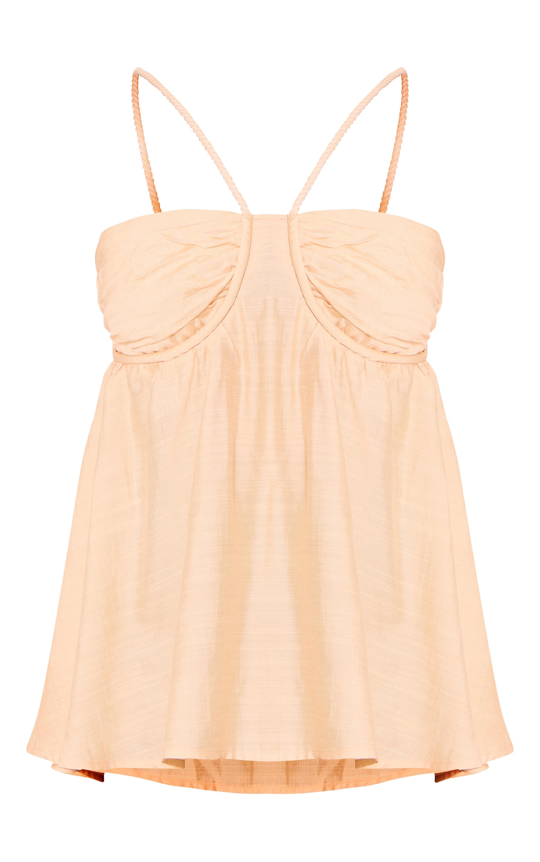 Shape Butter Cream Plaited Strappy Peplum Top image 5
