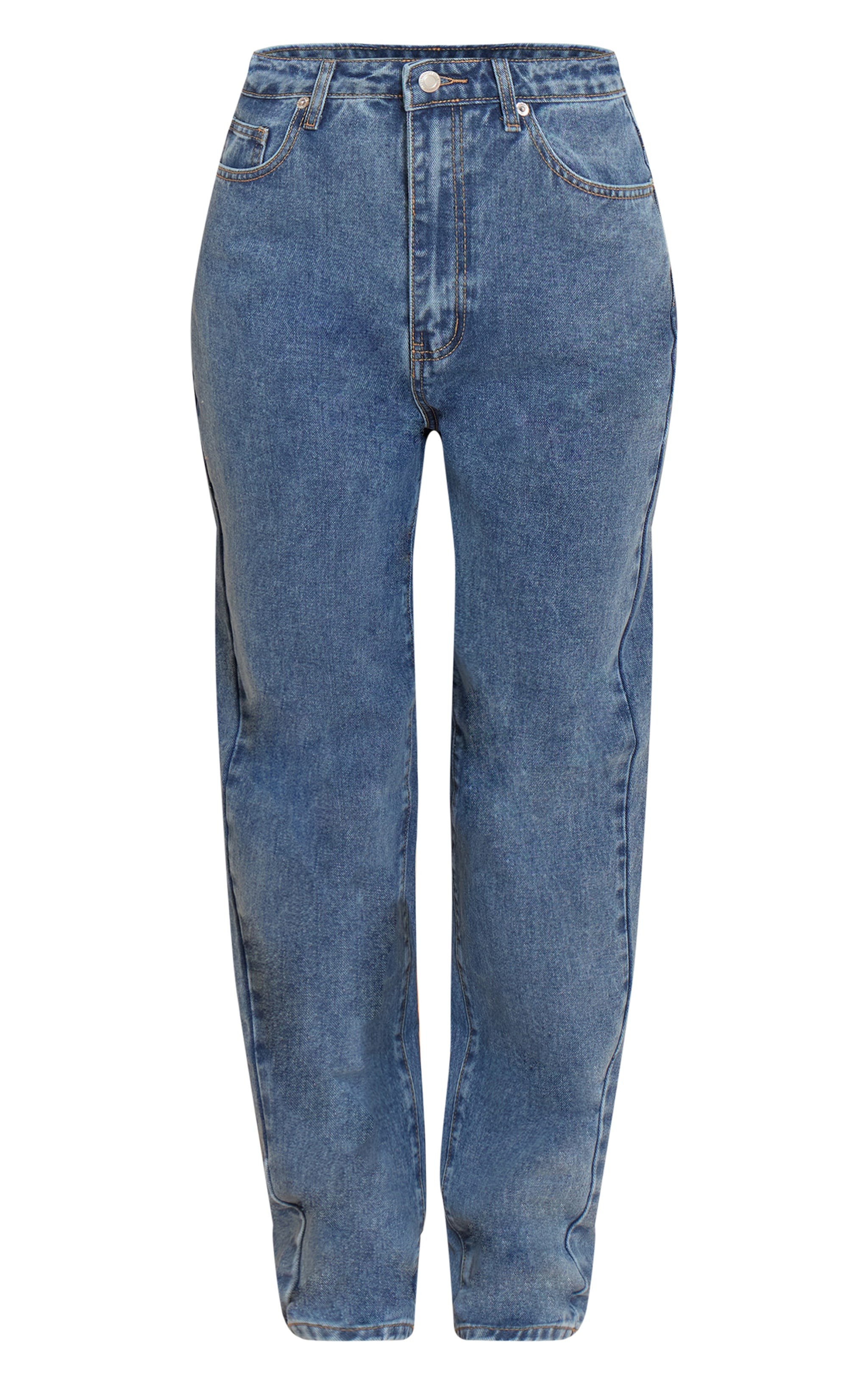 Tall Mid Blue Wash High Waist Mom Jeans image 5