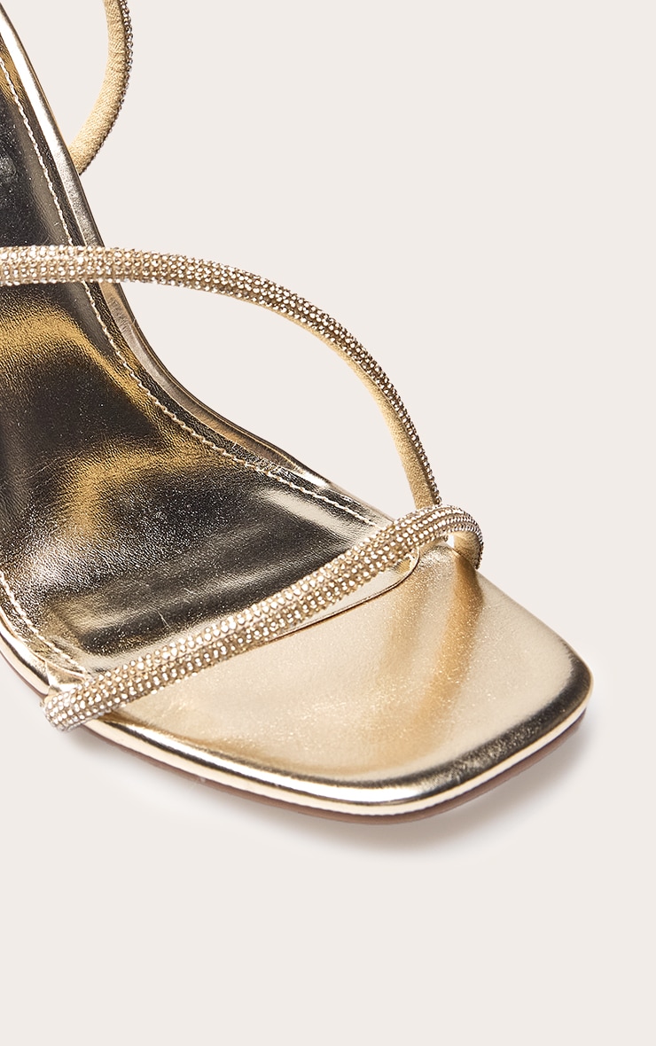 Gold Metallic Hot Fix Heeled Sandal image 5
