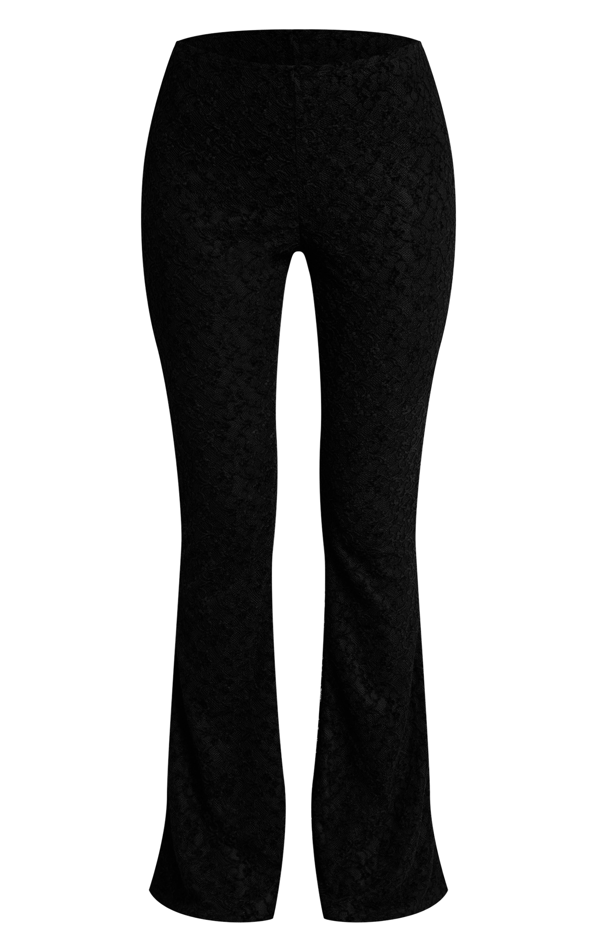 Black Velvet Lace Flare Leg Pants image 5