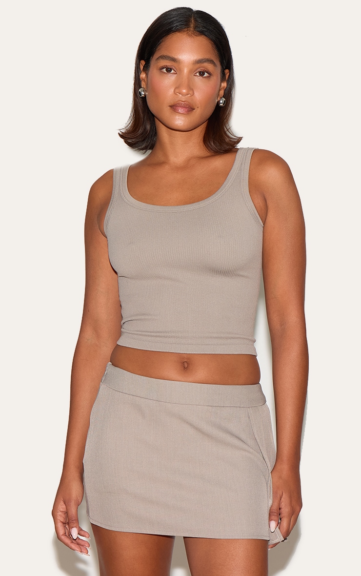 Clay Tailored Pleated Micro Mini Skirt image 4