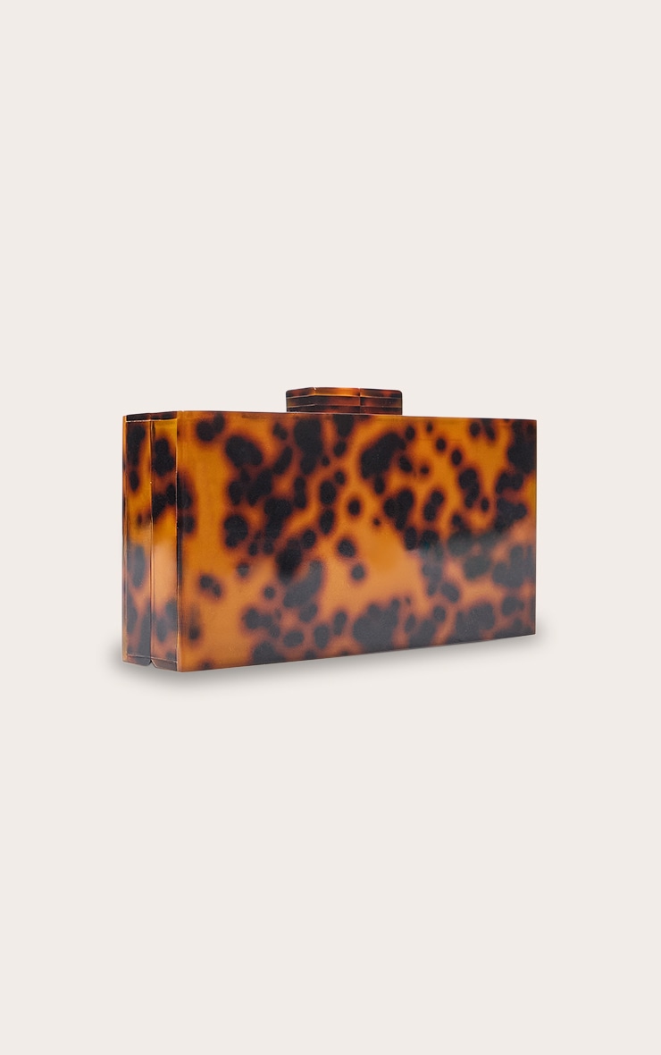 Pochette rigide rectangulaire en écailles orange image 3