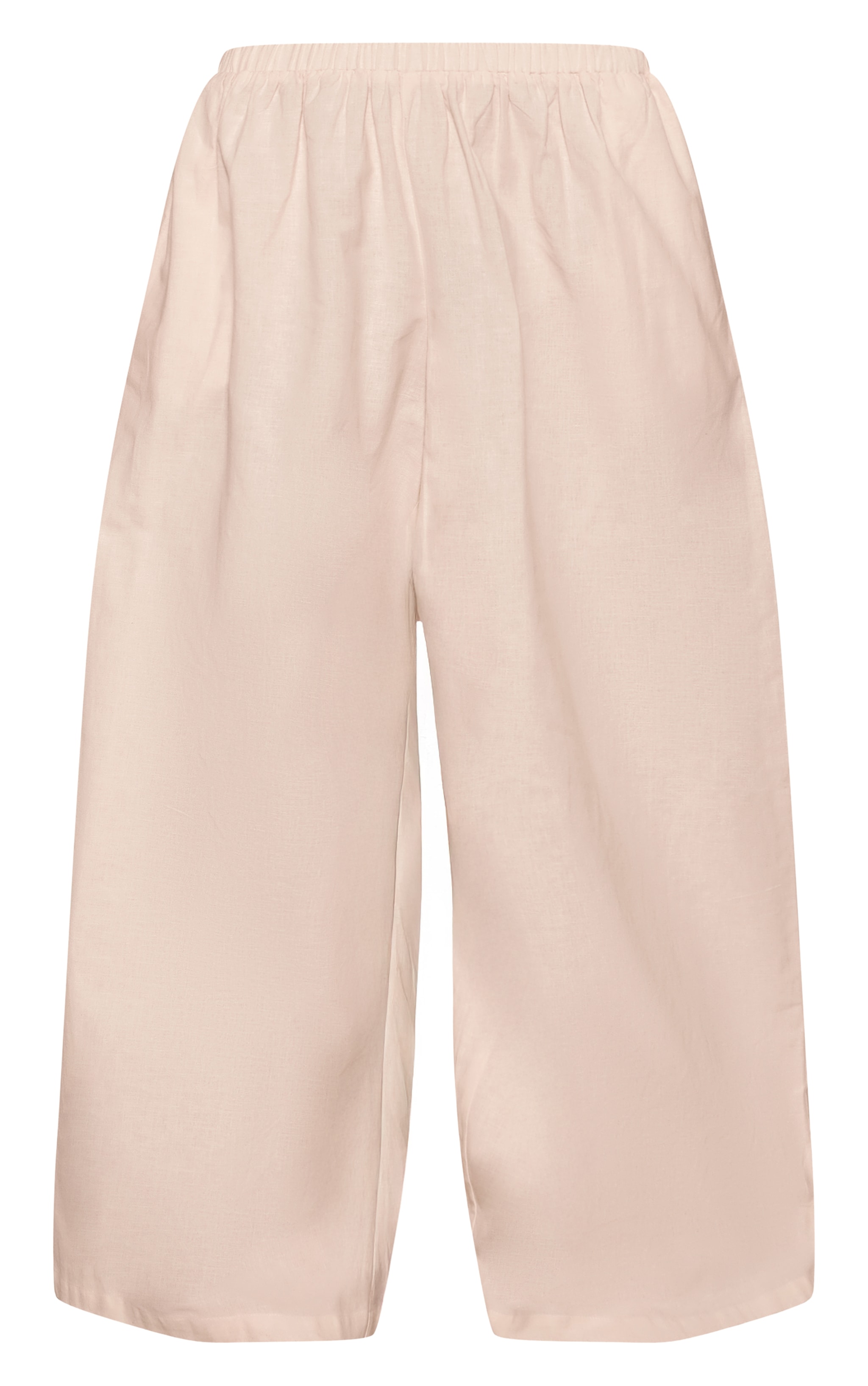 Cream Linen Palazzo Pants image 5