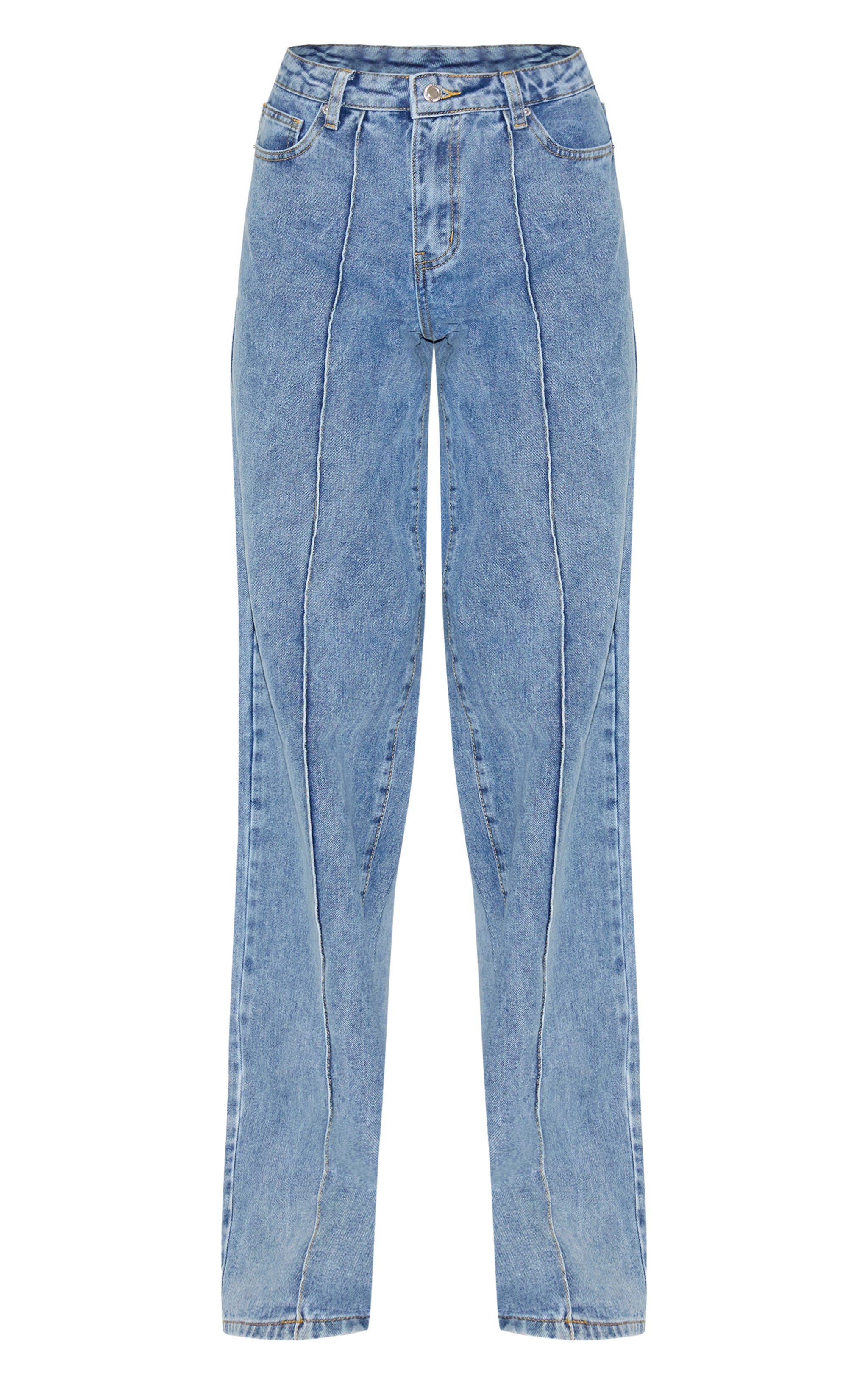 Tall Jean large vintage moyen délavé à lisérés surjetés image 5