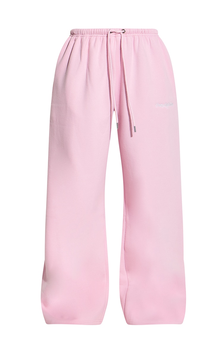 Petite Pink Prettylittlething Wide Leg Sweatpant image 5