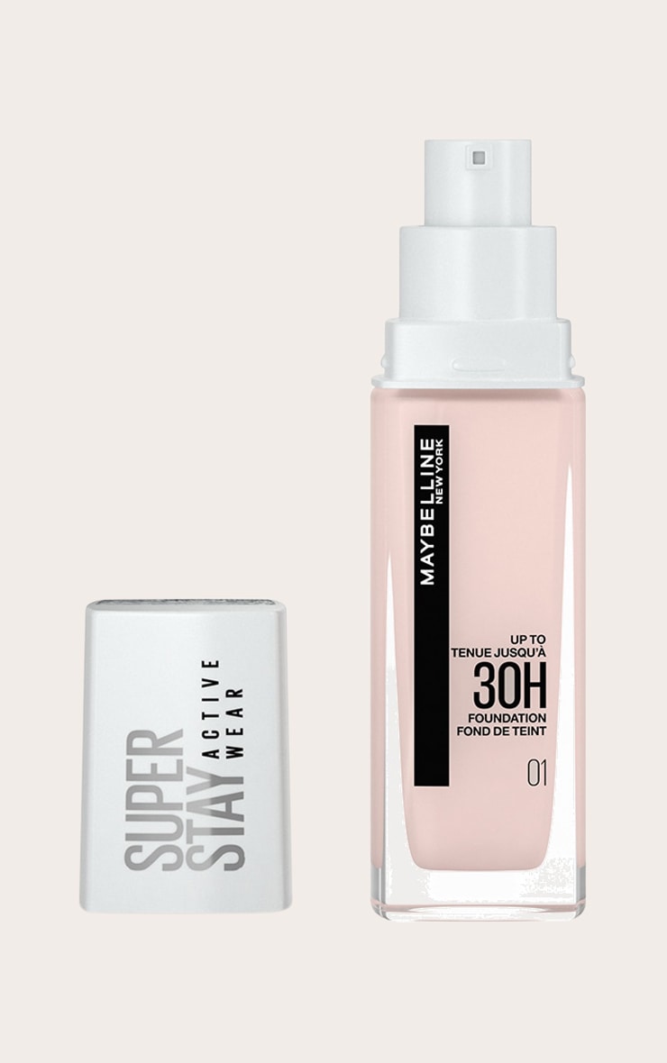 Maybelline Superstay Active Wear Full Coverage 30 Hour Long-lasting Liquid Foundation 01 Alabaster image 1