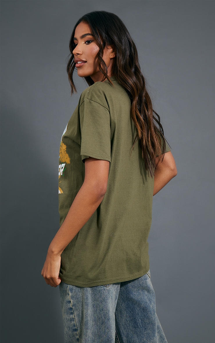 Khaki Michigan Print T Shirt image 2