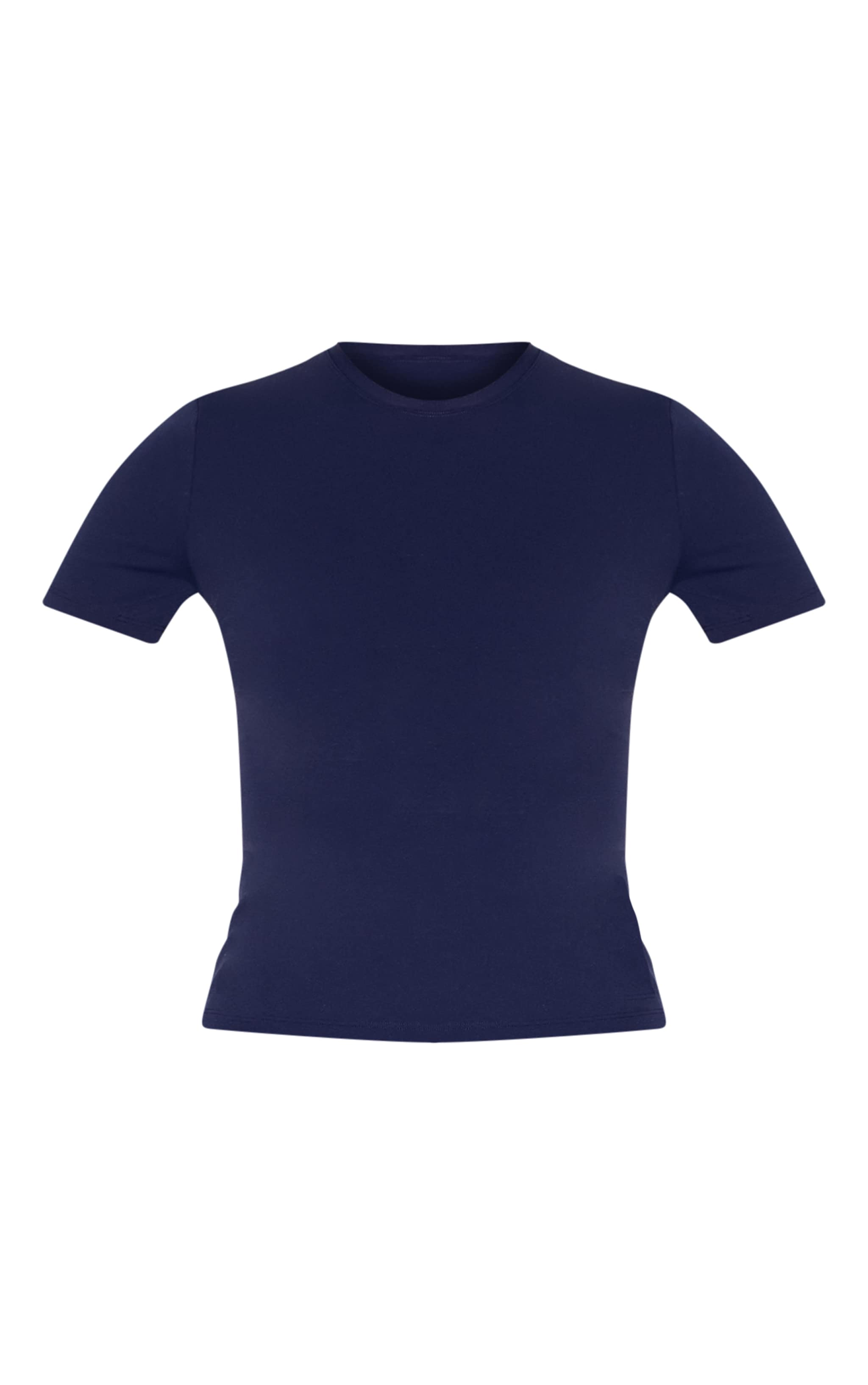 Tall Midnight Blue Sculpt Longline Short Sleeve Gym Top image 5